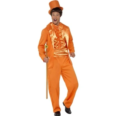 Afbeelding van Dumb And Dumber Oranje Smoking Maat XL
