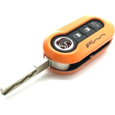 Afbeelding van Nordecco Sleutelhoes voor afstandsbediening auto oranje zwart
