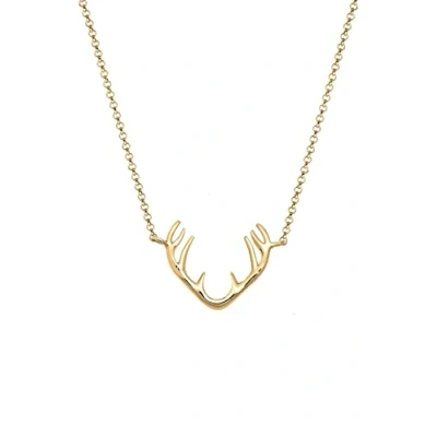 Afbeelding van Elli Geweih Ketting goldcoloured, Dames, Maat: 45, Gold coloured