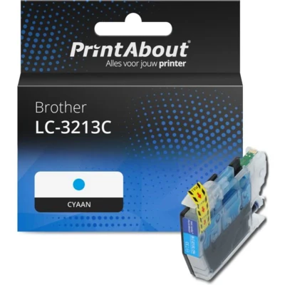 Afbeelding van Huismerk Brother LC 3213C Inktcartridge Cyaan Hoge capaciteit