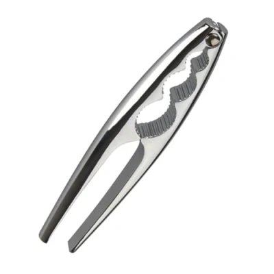 Afbeelding van Fackelmann 48218 Premium, notenkraker en schaaldieren, verchroomd staal, zilverkleurig, 17,5 x 4 1,3 cm, grijs