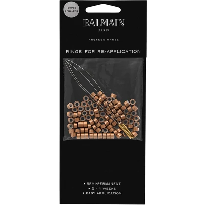 Afbeelding van Balmain 100 Rings + 2 Pullers Light Brown