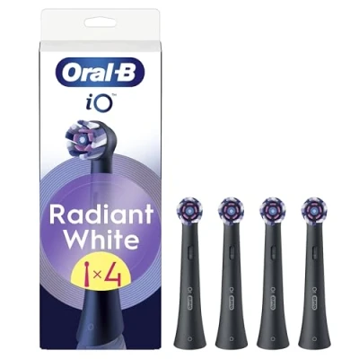 Afbeelding van Oral B Opzetborstels iO Radiant White Zwart 4 stuks