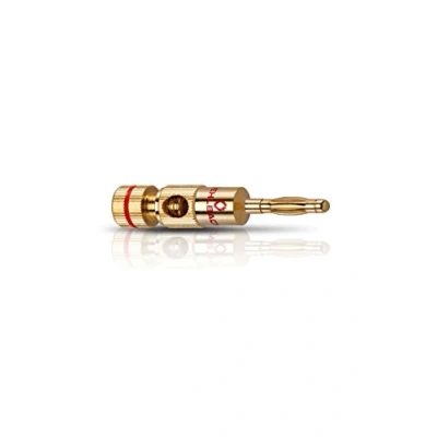 Afbeelding van Oehlbach 3002 Luidsprekerconnector Stekker, recht Aantal polen: 2 Goud 4 stuk(s)