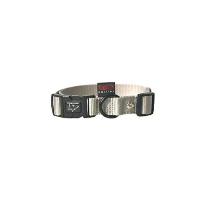 Afbeelding van Martin sellier halsband nylon grijs verstelbaar (25 MMX45 65 CM)
