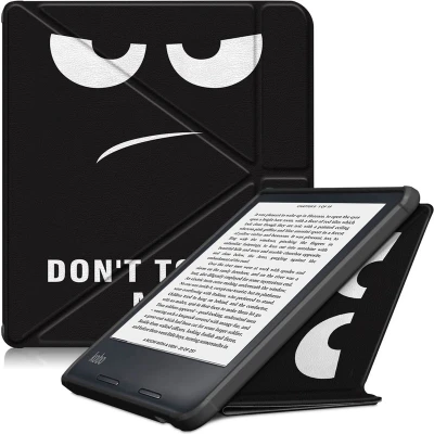 Afbeelding van imoshion Ereader Cover / Hoesje Geschikt voor Kobo Libra 2 Tolino Vision 6 Design Origami Bookcase Don&#039;t touch