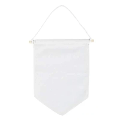 Afbeelding van RAYHER 46371102 wimpel om op te hangen, 2 stuks, 18 x 21 cm, natuurlijk wit