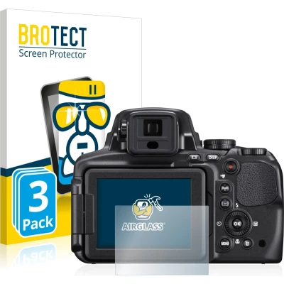 Afbeelding van BROTECT Screenprotector voor Nikon Coolpix P900 Folie Beschermfolie Beschermglas transparant (3 Stuks)