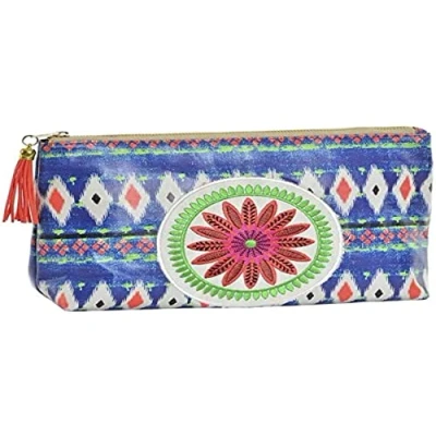 Afbeelding van Toilettas DKD Home Decor Blauw Oranje Polyurethaan Afrikaan (28 x 8 20 cm)