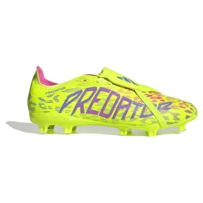 Afbeelding van adidas Performance Predator League FOLD OVER Tongue Voetbalschoenen met kunststof noppen, Heren, Maat: 46 2/3, Lucid lemon/blue fusion/lucid pink