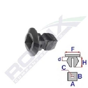 Afbeelding van ROMIX C60672 Clip VOLKSWAGEN: Scirocco III, Golf 4, 5, AUDI: A3 Sportback, Q3, Hatchback, SKODA: Octavia I Fabia 1 Praktik