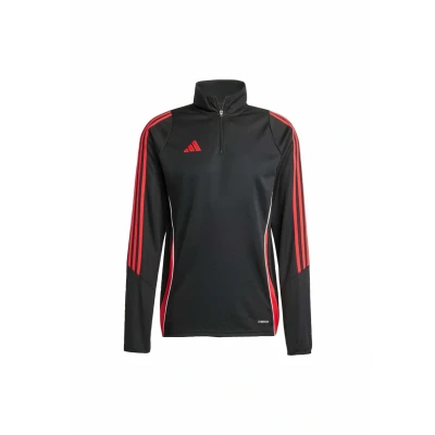 Afbeelding van adidas Performance TIRO 24 Longsleeve Black pure ruby, Heren, Maat: XL, ruby