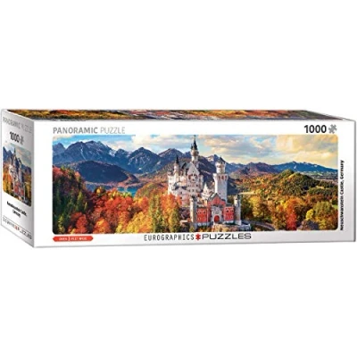 Afbeelding van Neuschwanstein Kasteel Panorama puzzel 1000 stukjes