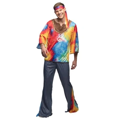 Afbeelding van Boland Kostuum Hippie Marley (50/52) Volwassenen Flower Power 60s 70s