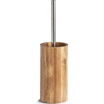 Afbeelding van Zeller wc/toiletborstel in houder acacia hout H36 cm