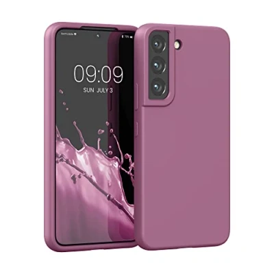Afbeelding van kwmobile telefoonhoesje geschikt voor Samsung Galaxy S22 Hoesje met siliconen coating Smartphone case in orchidee paars