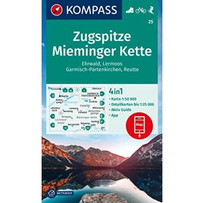 Afbeelding van Kompass Wanderkarten WK25 Zugspitze, Mieminger Kette