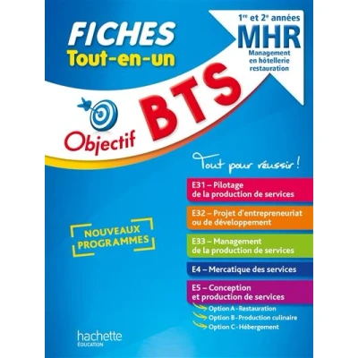 Image de Objectif BTS MHR Fiches Tout en un (1re et 2e années)