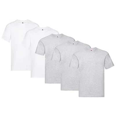 Afbeelding van Fruit of the Loom Original T shirt voor heren (set van 5 stuks)
