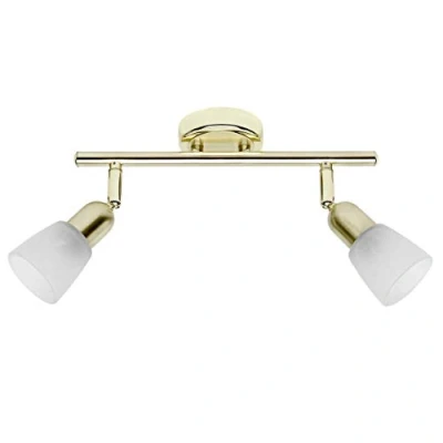 Afbeelding van Brilliant Sofia 55313/18 Plafondspot LED E14 80 W Messing, Albast