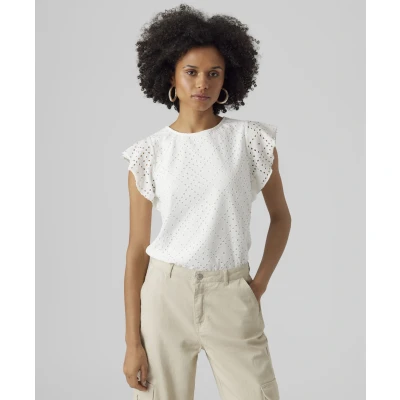Afbeelding van Vero Moda Vmtassa NOOS Blouse, Dames, Maat: XS, Snow white