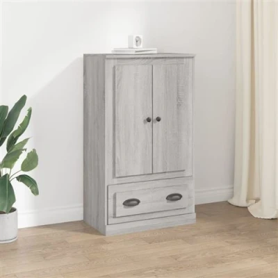 Afbeelding van Hoge kast 60x35,5x103,5 cm bewerkt hout grijs sonoma eikenkleur