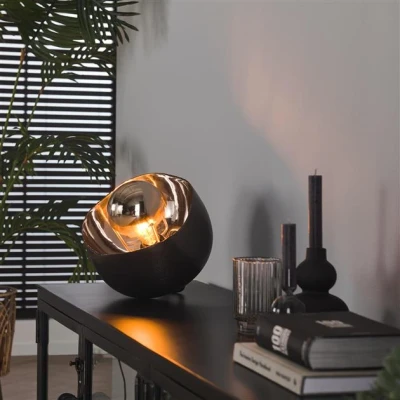 Afbeelding van Hoyz Tafellamp Ø28 mirror / Zwart nikkel
