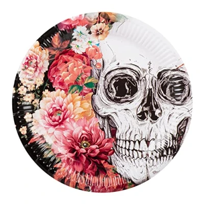 Afbeelding van Boland 10 Papieren bordjes Day of the dead Horror