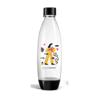 Afbeelding van SodaStream Fles beperkte oplage, 1 l, vaatwasmachinebestendig (BPA vrij), voor bruiswatermachines, transparant