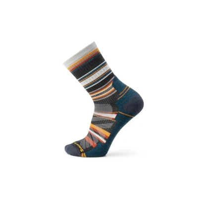 Afbeelding van Smartwool HIKE Light Cushion Panoramountain Athletics CREW Socks Sportsokken, Maat: 46 49, Charcoal