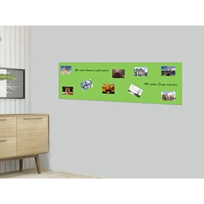 Afbeelding van Magneetfolie, zelfklevende basis voor magneten, ferrofolie, zelfklevend, beschrijfbaar, gemakkelijk te reinigen, lichtgroen, 100 x 50 cm