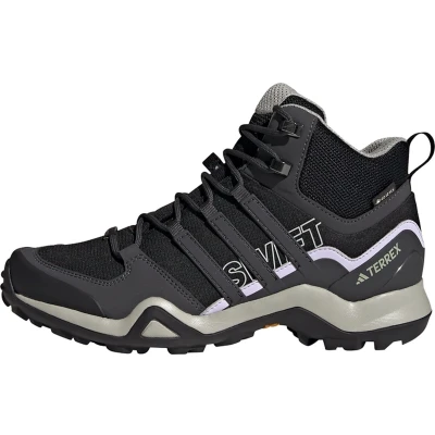 Afbeelding van Adidas Terrex Swift R2 MID Goretex Hiking Outdoorschoenen, Dames, Maat: 37 1/3, Core black/dgh solid grey/purple tint Kunststof/ textiel