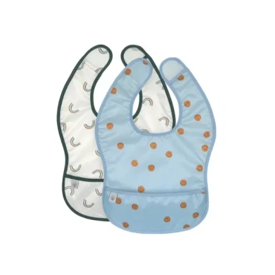 Afbeelding van Lässig Lichtgewicht Slab Happy Rascals Smile Sky Blue 2 Pack