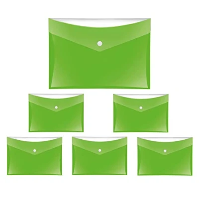Afbeelding van VELOFLEX A455014 Documententas Velocolor, 6 stuks, DIN A5, groen, documentenhoes van PP folie