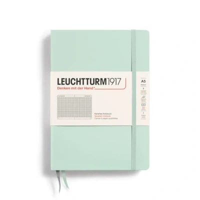Afbeelding van Leuchtturm1917 A5 Medium Notitieboek Natural Colours Squared / Geruit Mint Green