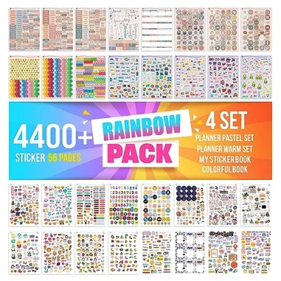 Afbeelding van colortouch 4400 stuks maandplanner stickers vellen fotoalbum voor kalender, planner, dagboek, notitieboek,