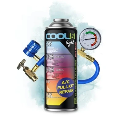 Afbeelding van COOL5 recharge climatisation voiture r134a, clim kit r134a 5en1 LIGHT avec tuyau de pression manomètre