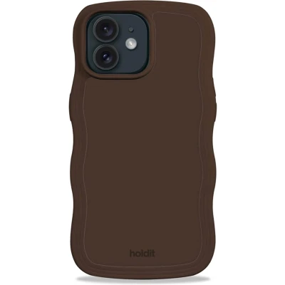 Afbeelding van Holdit Hoesje Geschikt voor iPhone 12 Pro / Wavy Case bruin