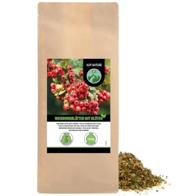 Afbeelding van meidoorn infusie (1 kg), bladeren met bloemen, kruidenthee, thee, gesneden, zacht gedroogd, heggendoorn 100% zuiver en natuurlijk