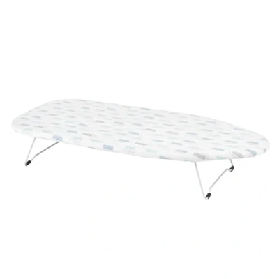 Afbeelding van Kleeneze KL062291ELISEEU Table Top Ironing Board with Cotton Cover, Foldable Space Saving Design, Portable &amp; Compact, For Caravans, Sewing Rooms Smaller Households, 73 x 31 cm, Elsie Print