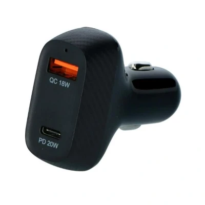 Afbeelding van Carpoint 12/24V Auto Duo Snellader 20W USB C + 18W 3.0