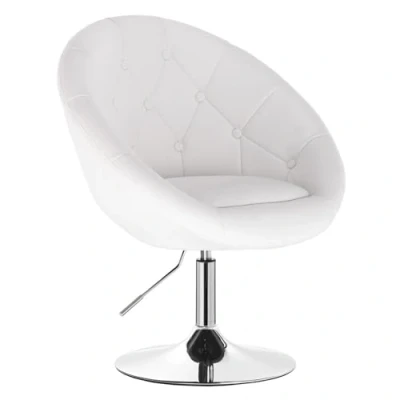 Afbeelding van WOLTU 1 Barkruk hoogte verstelbaar Barstoel in Kunstleer, fauteuil draaibaar comfortabel,Wit BH77ws