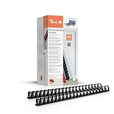 Afbeelding van Peach PB425 02 50 stuks kunststof binders, A4, 25 mm, 240 vellen, zwart