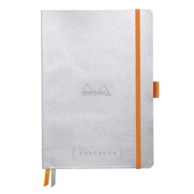 Afbeelding van Rhodia Goalbook Dotted A5 Softcover Zilver [Wit Papier]