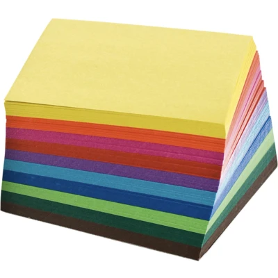 Afbeelding van Vouwblaadjes Folia 70gr 10x10cm 500 vel assorti kleuren