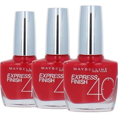 Afbeelding van Maybelline Express Finish Nagellak 505 Cherry (Set van 3)