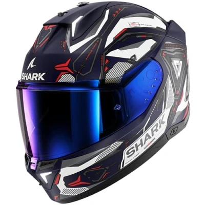 Afbeelding van Shark Skwal i3 Linik Mat Blue White Red BWR L Maat Helm