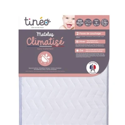 Image de Tinéo Matelas bébé 60x120cm Climatisé