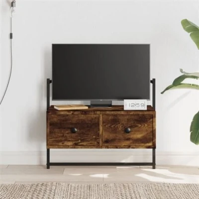 Afbeelding van Tv meubel wandgemonteerd 60,5x30x51 cm hout gerookt eikenkleur