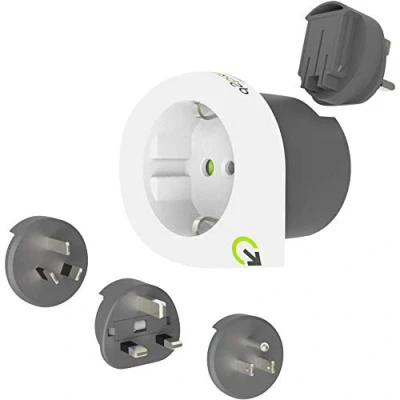 Afbeelding van Q2 Power QPLUX 3 in 1 EUROPE (SCHUKO) naar UIT, UK, US Universele reisadapter Veiligheidscontactbeveiliging Kid Safe Spanning en vermogen max. 100 W / 250 V 4000
